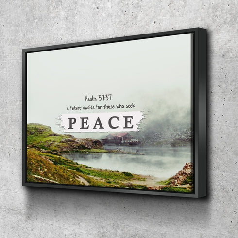 Psalm 37:37 Canvas Wall Art Print