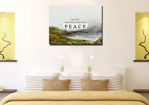 Psalm 37:37 Canvas Wall Art Print