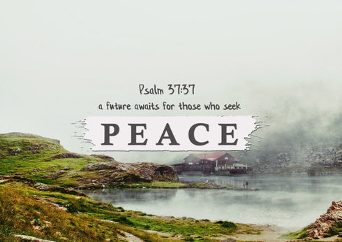 Psalm 37:37 Canvas Wall Art Print