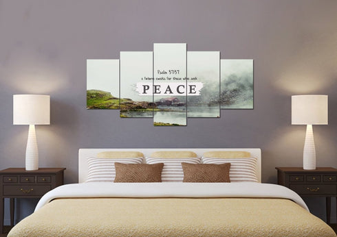 Psalm 37:37 Canvas Wall Art Print