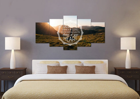 Psalm 37:4 Delight Yourself in the Lord Canvas Wall Art Print