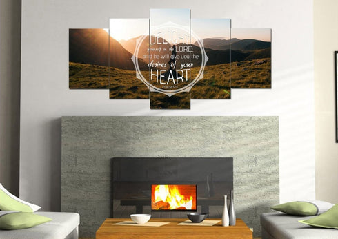 Psalm 37:4 Delight Yourself in the Lord Canvas Wall Art Print