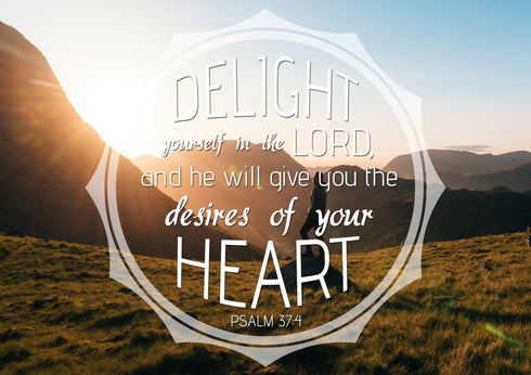 Psalm 37:4 Delight Yourself in the Lord Canvas Wall Art Print