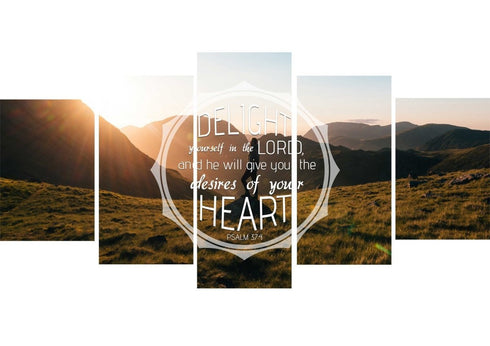 Psalm 37:4 Delight Yourself in the Lord Canvas Wall Art Print