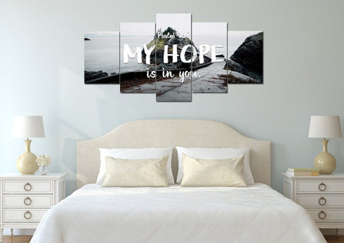Psalm 39:7 My Hope is in You Lord Canvas Wall Art Print