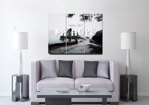Psalm 39:7 My Hope is in You Lord Canvas Wall Art Print