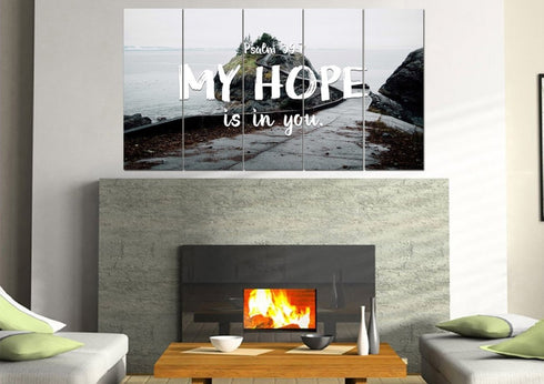 Psalm 39:7 My Hope is in You Lord Canvas Wall Art Print