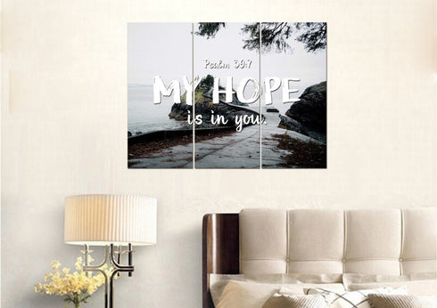 Psalm 39:7 My Hope is in You Lord Canvas Wall Art Print