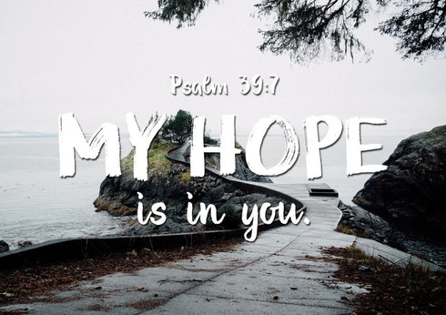 Psalm 39:7 My Hope is in You Lord Canvas Wall Art Print