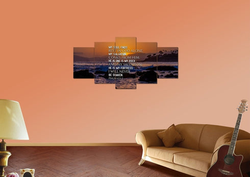 Psalm 62:1-2 Canvas Wall Art Print