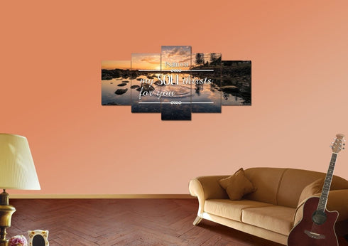 Psalm 63:1 My Soul Thirsts for you Canvas Wall Art Print