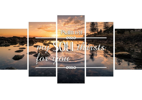 Psalm 63:1 My Soul Thirsts for you Canvas Wall Art Print