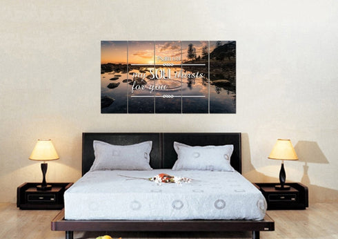 Psalm 63:1 My Soul Thirsts for you Canvas Wall Art Print