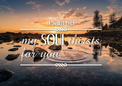 Psalm 63:1 My Soul Thirsts for you Canvas Wall Art Print