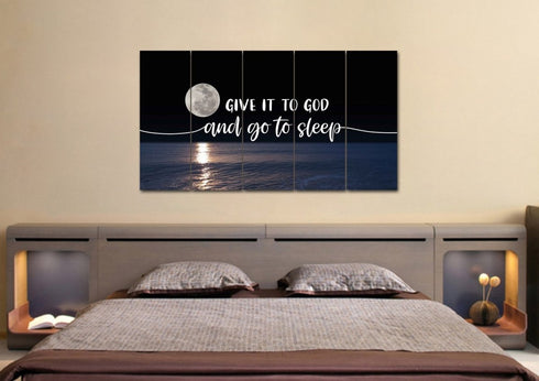 Quiet Sea #4 Give it to God and Go to Sleep Sign, Wall Art & Decor