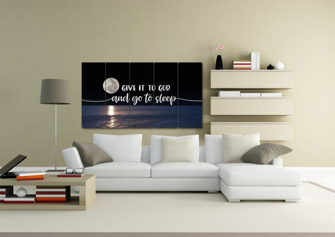 Quiet Sea #4 Give it to God and Go to Sleep Sign, Wall Art & Decor