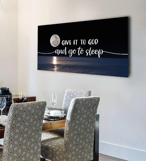 Quiet Sea #4 Give it to God and Go to Sleep Sign, Wall Art & Decor