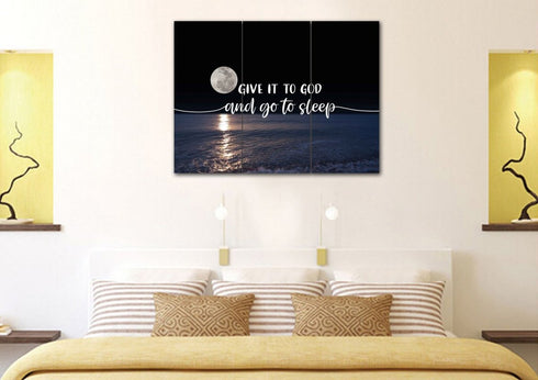 Quiet Sea #4 Give it to God and Go to Sleep Sign, Wall Art & Decor
