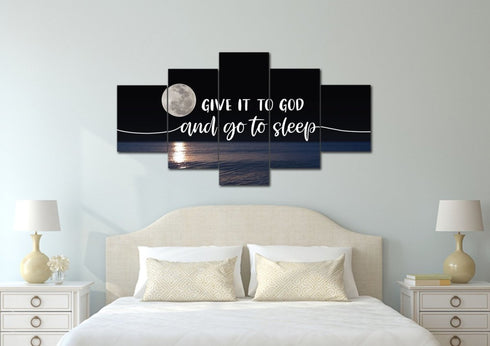 Quiet Sea #4 Give it to God and Go to Sleep Sign, Wall Art & Decor