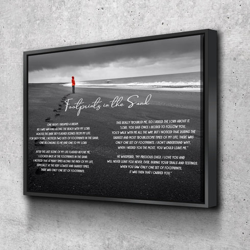 Red Jacket #12 Footprints in the Sand Wall Art & Decor