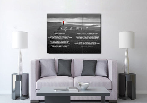 Red Jacket #12 Footprints in the Sand Wall Art & Decor