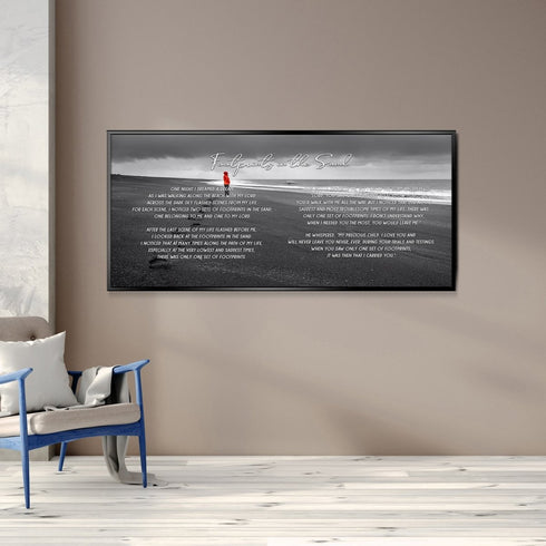 Red Jacket #12 Footprints in the Sand Wall Art & Decor
