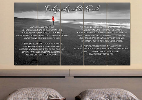 Red Jacket #12 Footprints in the Sand Wall Art & Decor