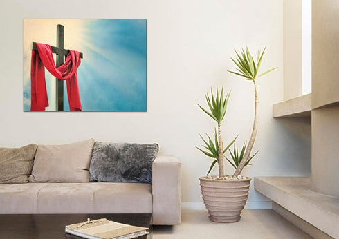 Red Robe around Cross #31 Canvas