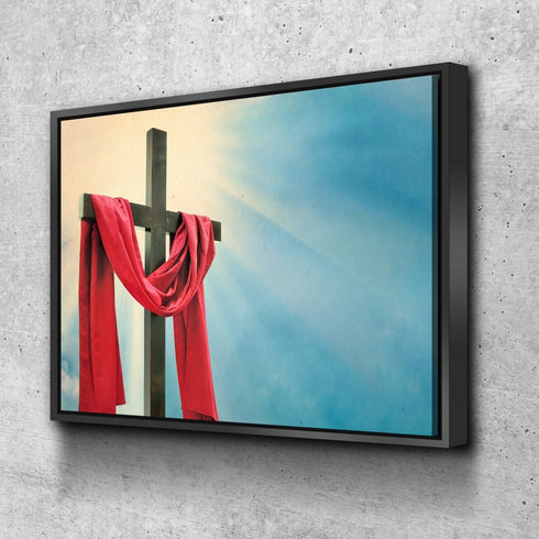 Red Robe around Cross #31 Canvas