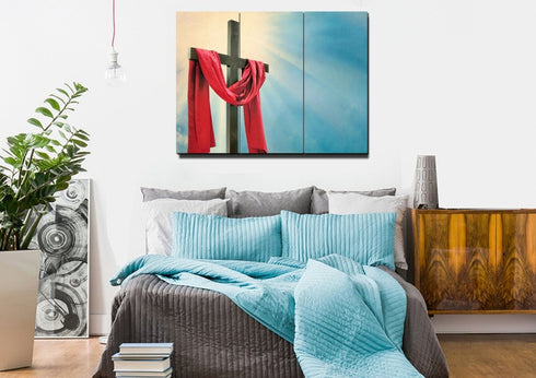 Red Robe around Cross #31 Canvas