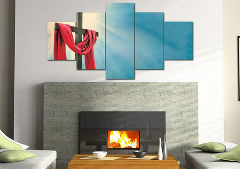 Red Robe around Cross #31 Canvas