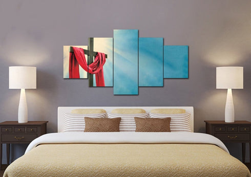 Red Robe around Cross #31 Canvas