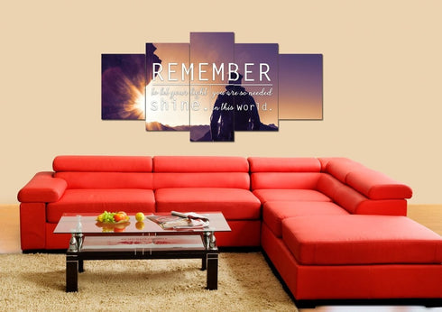 Remember to Let your Light Shine Canvas Wall Art Print
