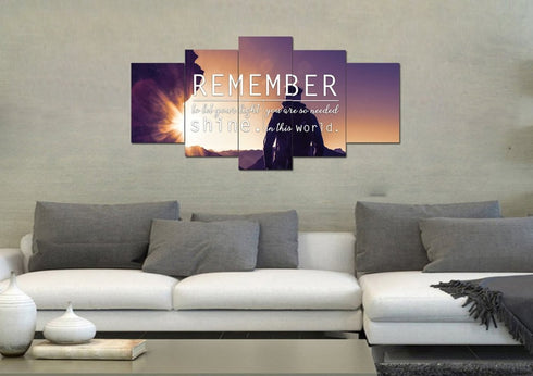 Remember to Let your Light Shine Canvas Wall Art Print