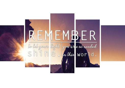 Remember to Let your Light Shine Canvas Wall Art Print
