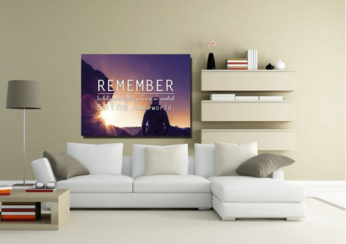 Remember to Let your Light Shine Canvas Wall Art Print
