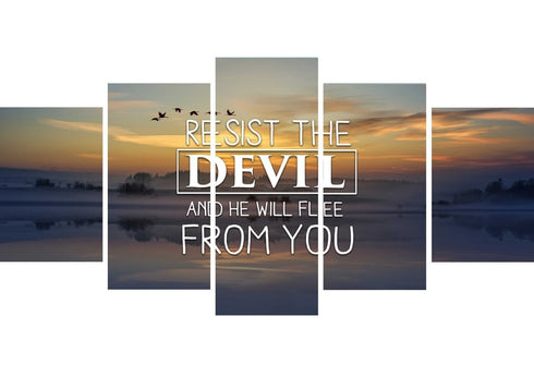 Resist the Devil Canvas Wall Art Print