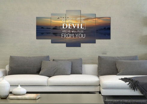 Resist the Devil Canvas Wall Art Print