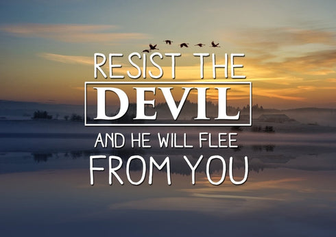 Resist the Devil Canvas Wall Art Print