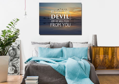 Resist the Devil Canvas Wall Art Print