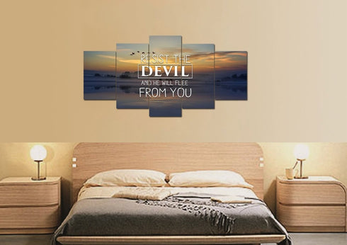 Resist the Devil Canvas Wall Art Print