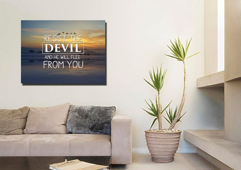 Resist the Devil Canvas Wall Art Print