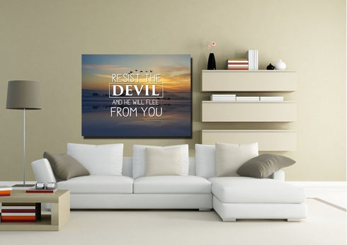 Resist the Devil Canvas Wall Art Print