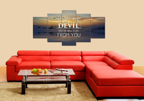 Resist the Devil Canvas Wall Art Print