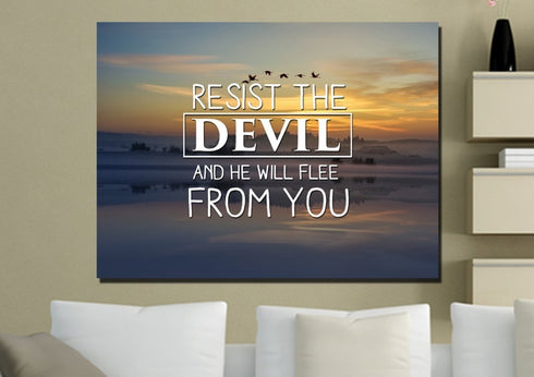 Resist the Devil Canvas Wall Art Print