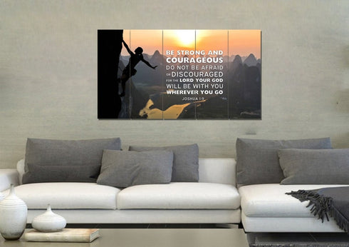 Rock Climber #13 Joshua 1:9 Be Strong and Courageous Wall Art