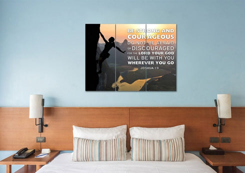 Rock Climber #13 Joshua 1:9 Be Strong and Courageous Wall Art