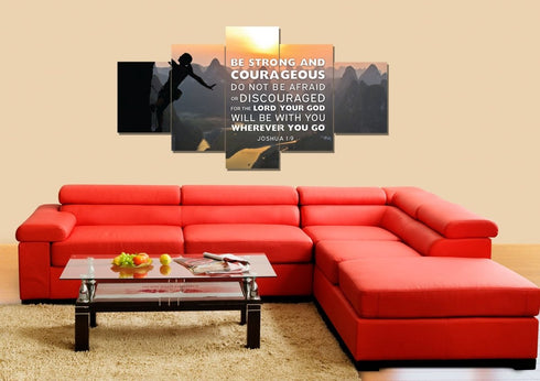 Rock Climber #13 Joshua 1:9 Be Strong and Courageous Wall Art