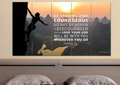 Rock Climber #13 Joshua 1:9 Be Strong and Courageous Wall Art