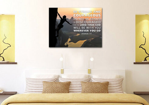 Rock Climber #13 Joshua 1:9 Be Strong and Courageous Wall Art